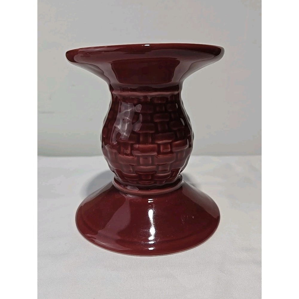 Longaberger Basket Woven Traditions‎ Paprika Pedestal Pillar Candle Holder